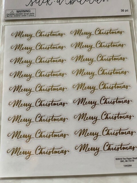 MERRY CHRISTMAS STICKER LABELS 4 SHEETS – 40 PCS