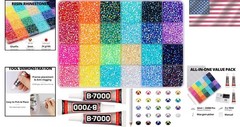 All-in-One 33000 Piece Rhinestone Set with B7000 Glue – Perfect for Crafting