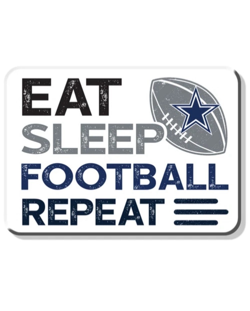 Eat Sleep Football Repeat Dallas Cowboys NFL Refrigerator Magnet New