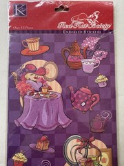 Lot Of 3 RARE K&Company Red Hat Society Sticker Lot Embossed Grand Adhesions NIP