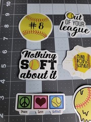 ASST SOFTBALL STICKERS GIRLS (SB5) ST4