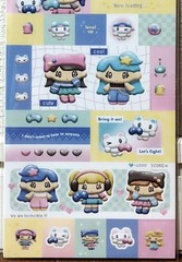 GAIA Puku Doll Seal Amusement Arcade Sticker Girl Kids Game Character MADE JAPAN