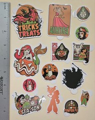 Disney Princess / Happy Halloween 14 Vinyl Decal Stickers. Waterproof.