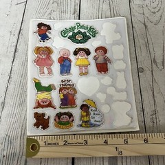 Partial Sheet Vintage 1980’s Puffy Cabbage Patch Doll Stickers