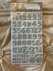 Thickers Giggle Scrapbook Baby Blue Stickers Alphabet Letters Foam American