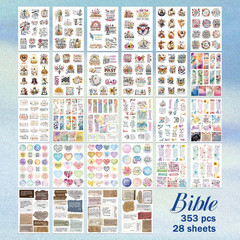 Bible Verse Stickers Book 28 Pages 353Pc Religious Scripture Journaling Supplies