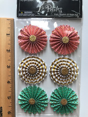 Paper Studio La Petites Scrapbook Stickers Lot Medalions Flowers Journal