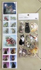 Large Mixed Lot Hallmark / Jolee’s / StickyPix CATS & KITTENS Stickers, some 3D