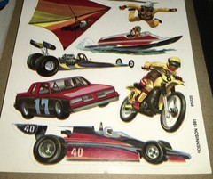 VTG 1980’s Sticker Sheets Rainbows Good Vibes Motorcycle Thrill Seeker Racing