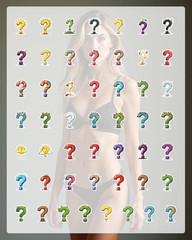 150 Colorful Question Mark Scrapbooking Stickers for Water Bottles & Journaling