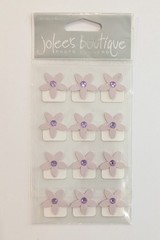 Jolee’s Purple Jeweled Flowers Photo Corners Scrapbooking Stickers