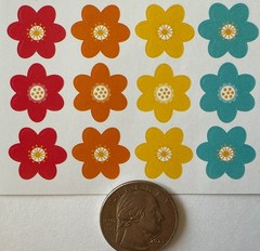 RAINBOW FLOWER Kid Squad Stickers(40pc)AGC…Garden…Blooming…Colorful…Card Making…