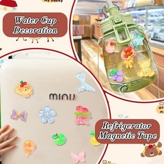 60PCS Cute Slime Charms Mixed Flatback Resin Set,60 Styles Multicolor