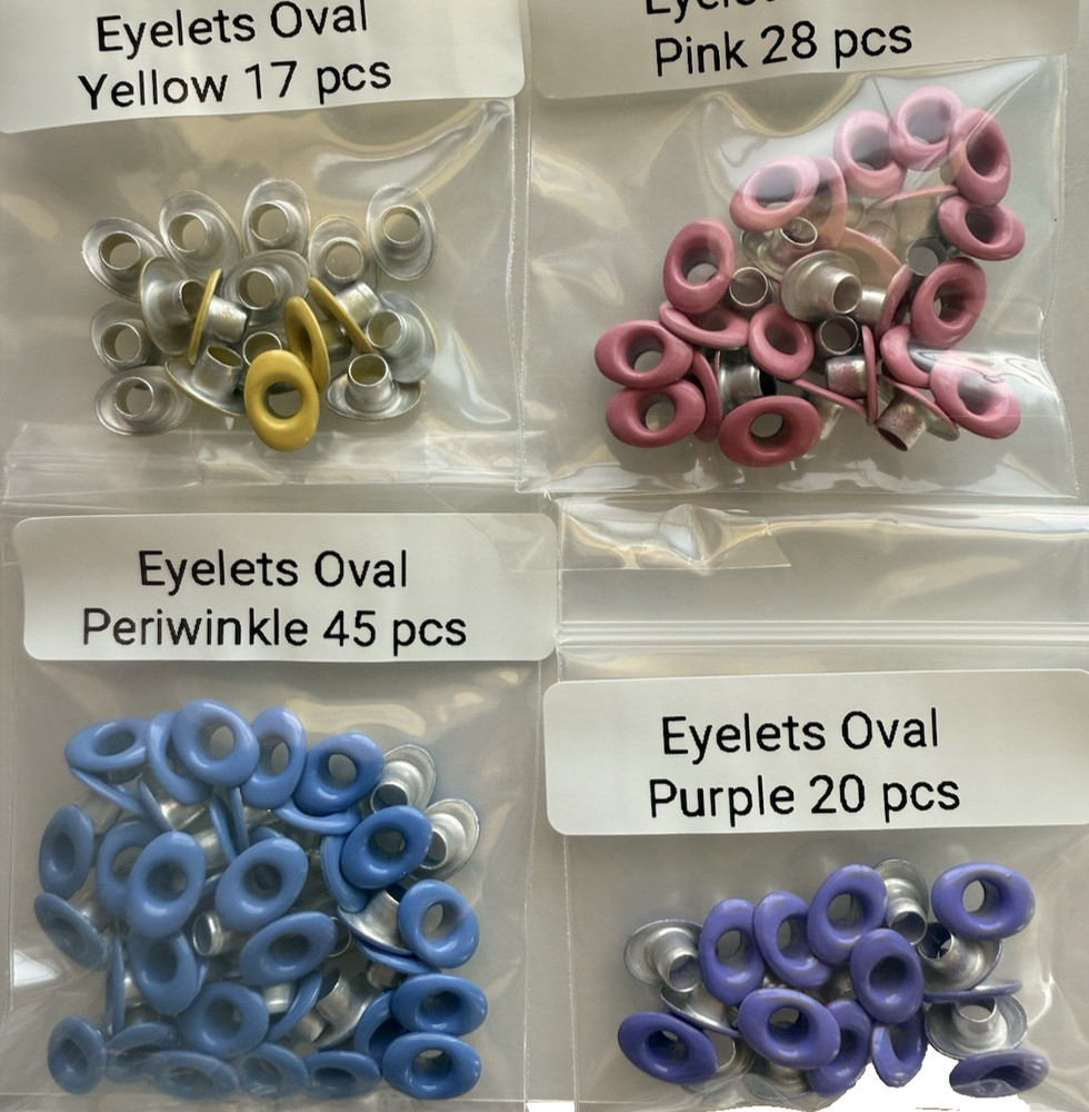 110 pieces OVAL EYELETS Standard 1/8in Hole Embellishments Eyelet Egg Shaped