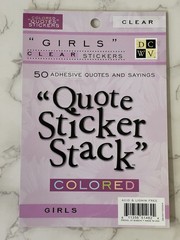 Lot of 2 Quote Sticker Stack Packs Family Girls Edition 50 Each Scrapbooking New