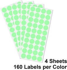 Effortlessly Organize with 2400 Color Coding Dot Stickers – Assorted 15 Colors