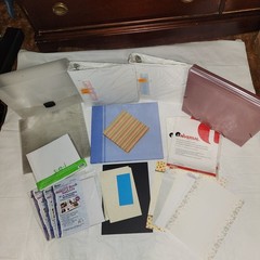 Huge lot of 4 Full Boxes of Scrapbooking Items Paper Cards Kits Borders Misc.