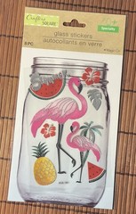 Crafter’s Square Summer Flamingo Glass & Ceramic Stickers – Lot of 2