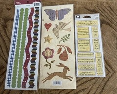 Assorted Scrapbooking 3D Borders, Stickers 17 Items Total