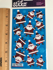 EK Success Sticko Christmas Holiday Scrapbook Stickers Lot Santa Snowman Penguin