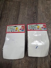 Puffy-n-Smell Stickers 1980s CHOCOLATE + Grape Puff Scratch Set of 2