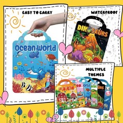 6Set Puffy Sticker Books for Kids 2-4, 3D Reusable Stickers Books for Toddler…