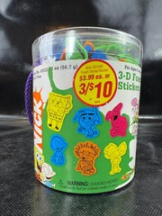 Vtg Nickelodeon 3D foam stickers SpongeBob Arnold Fairly Oddparents 2004 Rugrats