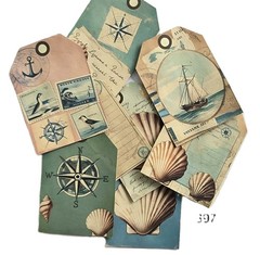 Nautical Themed Journal Tags Scrapbooks Collage