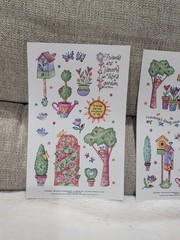 Vintage Current Inc. «The Hearth Of Friendship» 90’s Sticker Sheet Garden Flower
