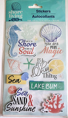 Seashore Sea Sand Sunshine 3D Scrapbook Stickers Crafter’s Square 5×9