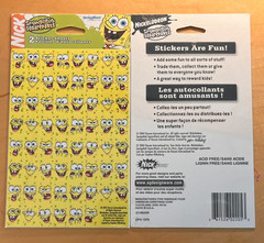2x NEW SpongeBob SquarePants Sticker Sheets 2001 VTG 248 Total Bob Face Stickers