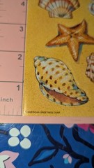 Vintage American Greetings Stickers Shells Seashells Starfish 1 Sheet