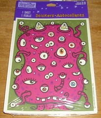 Hallmark Glow in Dark Stickers Monster Alien Eyes 1 Sheet NIP Free Ship Over $15