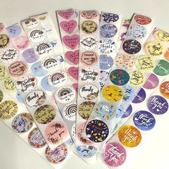 Thank you Sticker For packaging Random 2pc NEW from Japan 2枚セット　ステッカー　シール　かわいい
