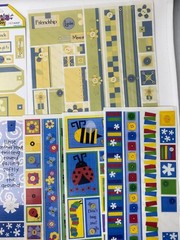 Pebbles Lot 15 Sticker Sheets 12″ Border Tags Samplers Baby Boy Girl Bees Snow