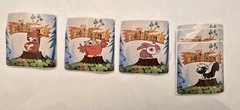 Vintage Smile Makers Forest Friends Woodland Stickers Lot of 6 2.5 x 2.5 Inches