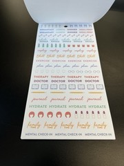 Blue Sky Self-Care Sticker Book, for planners. 12 sheets 1250 stickers. New.