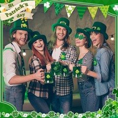 800 Pcs St. Patrick’s Day Stickers, Glitter Shamrock Roll, Multicolor, Vinyl, W