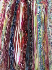 80 Yards Multi Fiber Embellishments Assorted Novelty Yarn Weaving Fiber ART
