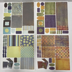 Lot of 13 Scrapbooking 12 X 12 Paper, Stickers, Die Cuts, Mixed Theme Pre-owned