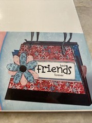 BoBunny 6.5×9 Purse Board Book Scrapbook Custom Designer Album DIY 6pg Chipboard