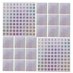 20 Sheets Small Stickers for Labeling Pre Numbered Circle Decals