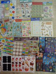 Mixed Sticker Lot (150+) Various Themes Companies Complete & Partial Sheets