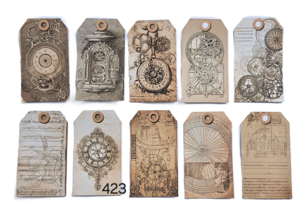 Vintage Steampunk Ephemera – Tags – 423