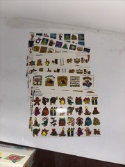 Vintage Highlights For Children Magazine Sticker File Box & Holiday Stickers Lot