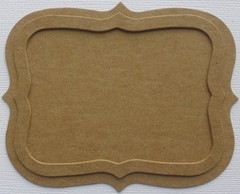 {4 Pc} BRACKET LAYERED NOTES – Bare Labels / Frames / Mats Chipboard Die Cuts