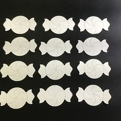 Peppermint Candy Die Cut Embellishments 12 pcs Choose Color 1” x 1-7/8”