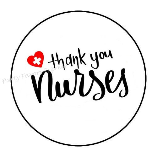 THANK YOU NURSES WEEK ENVELOPE SEALS LABELS STICKERS PARTY FAVORS