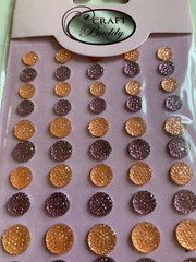 3D ADHESIVE GEMSTONE ROUND GEMS MULTI-COLOR MULTI-SIZE 50PCS