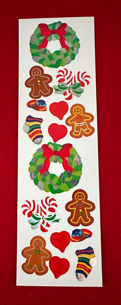 Ltd Edition Mrs Grossman CHRISTMAS Stickers~TRAIN~Santas~CANDY~Cookies~GARLAND